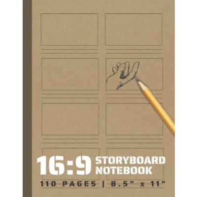 Abbildung von 16:9 Storyboard Notebook: A Blank Sketch Book Storyboarding Templates for Directors, Cinematographers, and Film Students (Pro Storyboards)