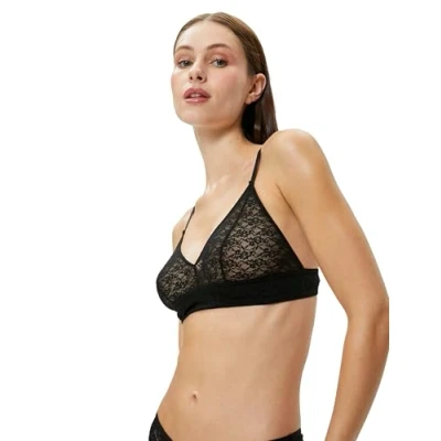Abbildung von Koton Women Spaghetti Strappy Lacy Non Padded Wired Bra