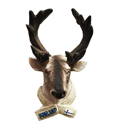 Abbildung von 3D Kühlschrankmagnet, Motiv: Rentier von Finnland, Reise Souvenir, Geschenk, Heim, Küche, Kühlschrank, Dekoration, magnetische Aufkleber Kollektion