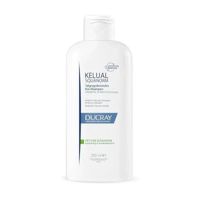 Abbildung von Ducray KELUAL SQUANORM, Anti Schuppen Kur Shampoo, talgregulierende Haarpflege bei fettigen und juckender Kopfhaut, klinisch getestet, 200 ml