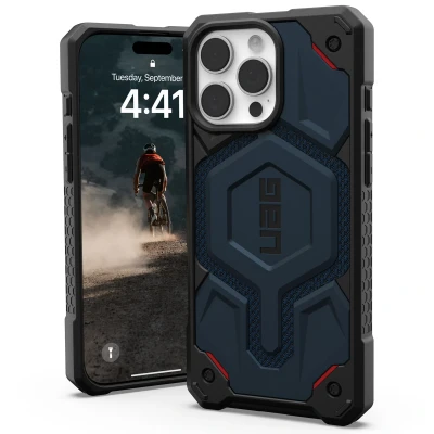 Abbildung von Apple iPhone 16 Pro Max Hülle MagSafe Kunststoff UAG Hard Case/Backcover Handyhülle Blau Shockproof/Stoßfest