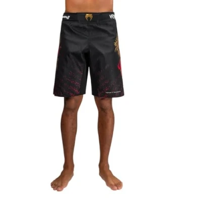 Abbildung von Venum Tekken Marshall Fightshorts kurze Sporthose, Herren, Größe: Medium, Black/gold/red