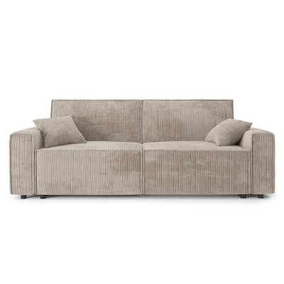 Abbildung von BAÏTA Sofa, rechts, ausziehbar, Mira 3 Sitzer, ausklappbar, Cordsamt, Grau