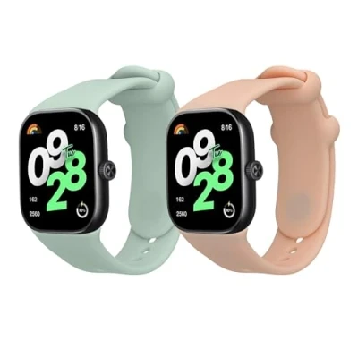 Abbildung von kwmobile 2x Sportarmband kompatibel mit Xiaomi Redmi Watch 4 Armband Fitnesstracker Band Set aus TPU Silikon