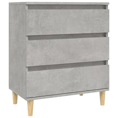 Abbildung von vidaXL Sideboard mit Schubladen Schrank Anrichte Beistellschrank Kommode Schubladenschrank Mehrzweckschrank Betongrau 60x35x70cm Holzwerkstoff