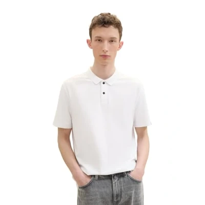 Abbildung von TOM Tailor Denim MIT Struktur Poloshirt, Herren, Größe: XXL, White
