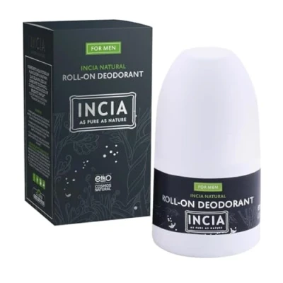 Abbildung von INCIA Natürliches Roll On Deodorant für Männer (für alle Hauttypen ohne Aluminium Alkohol und synthetisches Parfüm biologisch getestet plastikfrei)