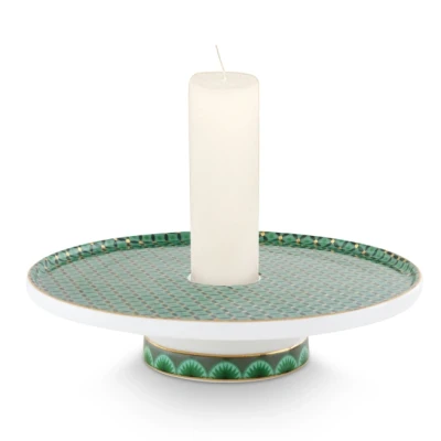 Abbildung von PIP STUDIO Cross Stitch Kerzenhalter grün 14 cm