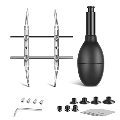 Abbildung von NEEWER Objektiv Sauger&amp;Schraubenschlüsselset,IC Sauger Saugnapf mit 7 austauschbar Saugnäpfen&amp;gebogen Spitzen,Kameraobjektiv Schraubenschlüssel,Edelstahlwerkzeug für Reparatur&amp;Reinigung von