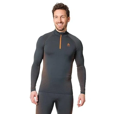 Abbildung von ODLO Turtle NECK HALF ZIP Unterhemd/shirt, Herren, Größe: 54/56, India ink