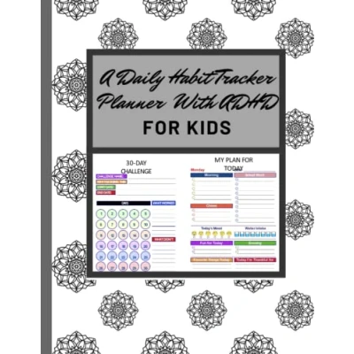 Abbildung von a Daily habit tracker Planner with Adhd For kids: Weekly and ADHD, Organization Tools, Journal Undated Planner, ... College Students Kids boys girls
