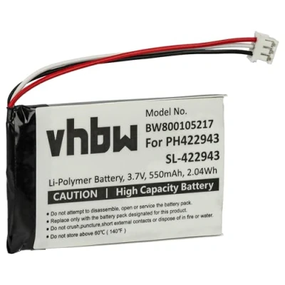 Abbildung von vhbw 1x Akku kompatibel mit Grundig D780, D780A schnurlos Festnetz Telefon (550 mAh, 3,7 V, Li Ion)