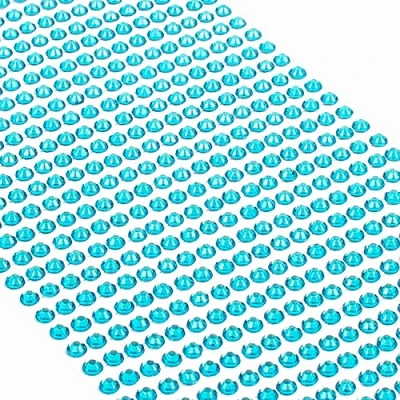 Abbildung von Movoja Hellblau Strasssteine runde Glitzersteine 880 Stück Ø 4mm selbstklebend zum Verzieren und Basteln Schmucksteine aufkleben Steinchen Dekosteine Bastelsteine Blau
