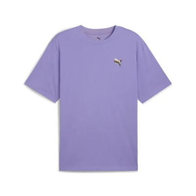 Abbildung von Puma Equal LOVE Confederation Relaxed Graphic Unisex Tshirt print, Größe: Medium, Lavender alert