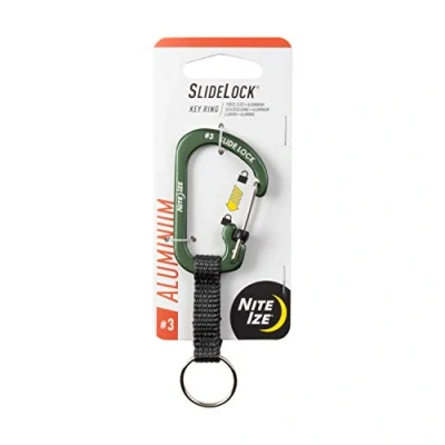 Abbildung von NiteIze SlideLock® Key Ring Aluminum Olive