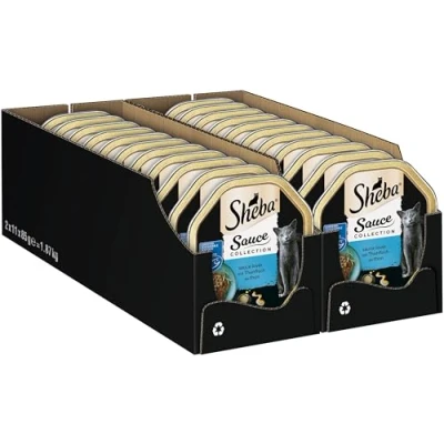 Abbildung von SHEBA Schale Nassfutter für Katzen Sauce Collection Lover mit Thunfisch MSC zertifiziert 2 x 11 85g