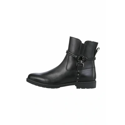 Abbildung von MARCO TOZZI Damen Stiefeletten ohne Absatz aus Leder Flach, Schwarz (Black), 40 EU