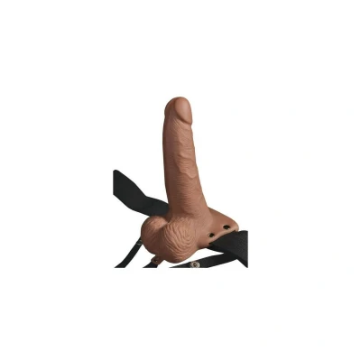 Abbildung von Umschnallvibrator „Strap on 6&quot; Hollow Rechargeable Strap with balls“, mit Hoden