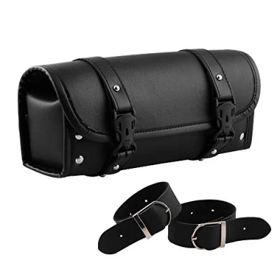 Abbildung von CYSKY Motorrad Werkzeugtasche PU Leder Vorder und Hintergabel Seitentasche für Harley Yamaha, Honda, Kawasaki, Suzuki Motorräder