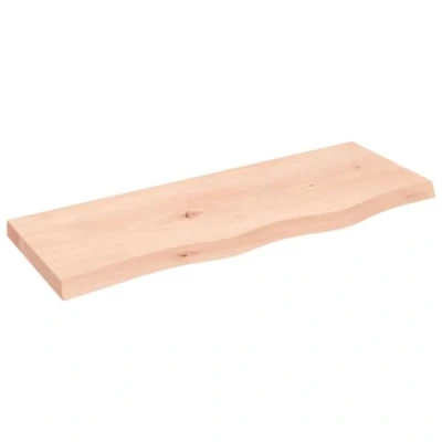 Abbildung von vidaXL Wandregal, Holzregal Regal Handgefertigt mit Baumkante, Wandboard Regalbrett Deko, Bücherregal Hängeregal, 80x30x(2 4) cm Massivholz Eiche Unbehandelt