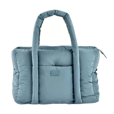 Abbildung von BÉABA, Wickeltasche Bebe, Ultra praktisch, 10 Innen und Außentaschen, integrierte Kinderwagenbefestigung, herausnehmbare Wickelunterlage, Kühltasche, Paris Puffy Tasche, Baltic Blue