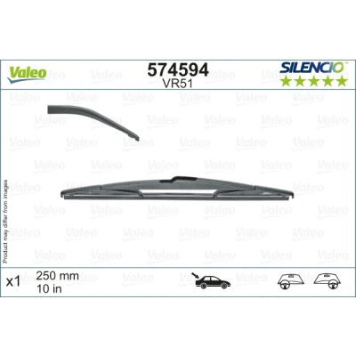 Abbildung von Scheibenwischer Valeo 574594 250mm hinten Bügelwischblatt OPEL: Astra K Sports Tourer, Schrägheck, Insignia B Tourer