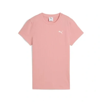 Abbildung von ESS ELEVATED Geripptes T Shirt Damen PUMA Pink Fruit