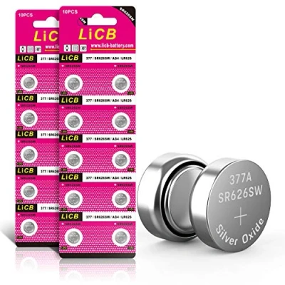 Abbildung von LiCB 20 Stück SR626SW Uhrenbatterie, 377 AG4 Batterien SR 626SW V377 1,5V LR626 Knopfzellen