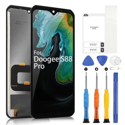 Abbildung von Bildschirm für Doogee S88 PRO / Plus LCD Display 6,3 Zoll Ersatz Reparaturteile Touchscreen Digitizer Montage mit Werkzeugen