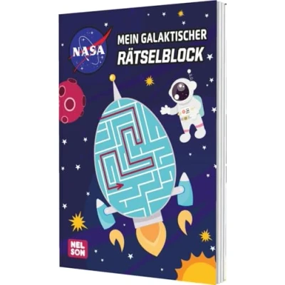 Abbildung von NASA: Mein galaktischer Rätselblock: Für Weltraum Fans mehr als 60 Labyrinthe, Suchbilder und vieles Ab 5 Jahren