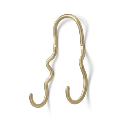 Abbildung von ferm LIVING Haken Curvature Double, matt, Messing