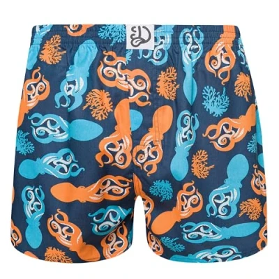 Abbildung von Dedoles Boxershorts Herren &amp; Jungen Unterwäsche Trunks Baumwolle lustige Designs Dinosaurier Hamster Spiele Maulwurf Geschenk, Farbe Blau, Motiv Tintenfisch, Gr. S
