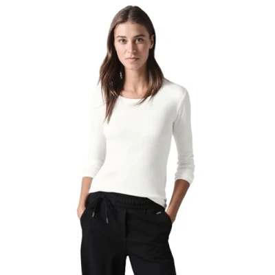 Abbildung von Cecil Langarmshirt, Damen, Größe: Small, Weiß