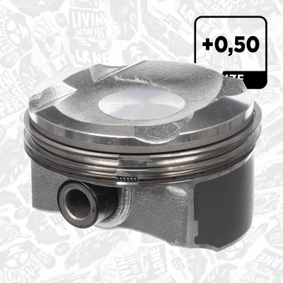 Abbildung von ET ENGINETEAM PM013450 Kolben 75,5mm ohne Kühlkanal PEUGEOT: 208 I Schrägheck, CITROËN: DS3 Schrägheck