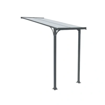 Abbildung von HOME DELUXE Vordach CUBIS aus Aluminium (Komplettset), Überdachung für den Eingangsbereich, Haustür