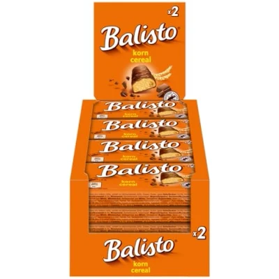 Abbildung von Balisto Riegel Korn 4x 20x37g Keks mit Vollkorn, umhüllt von Milchschokolade Schokoriegel Snack Schokolade
