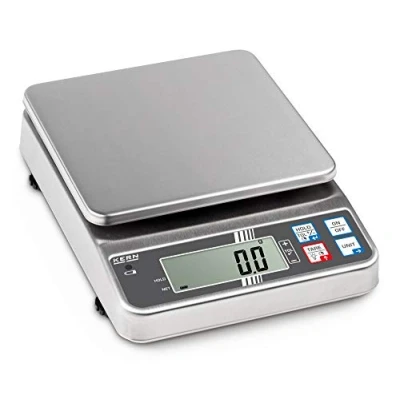 Abbildung von KERN Kompakte Edelstahl Tischwaage mit Speziellem Checkweighing Display für Noch Effizienteres Arbeiten, Wägebereich 3kg, Ablesbarkeit 1g
