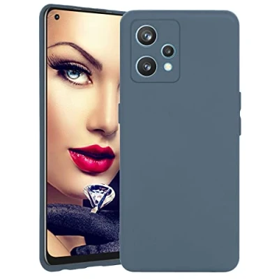 Abbildung von mtb more energy® Soft Silicon Hülle kompatibel mit Realme 9 4G, Pro Plus 5G (6.4&#039;&#039;) grau Ultra Silk Touch Liquid Silikon Case Handyhülle Cover