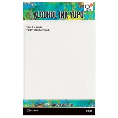 Abbildung von Ranger Tim Holtz Yupo Papier alcohol ink Weiß 12x17cm