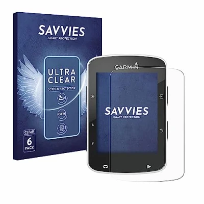 Abbildung von Savvies 6 Stück Schutzfolie für Garmin Edge 820 Displayschutz Folie Ultra Transparent