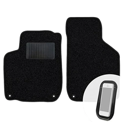 Abbildung von moto MOLTICO Vorne Fußmatten Auto Velours Autoteppiche Schwarz Automatten Set 2 teilig passend für VW Bora Golf IV 1997 2005