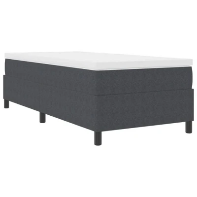 Abbildung von vidaXL Modernes Dunkelgraues Plattformbett für Erwachsene Holzwerkstoff, platzsparendes Design, unterstützt bis zu 100 kg, schlicht Kompakte Schlafzimmer, Einzelbett, stilvoll, robust
