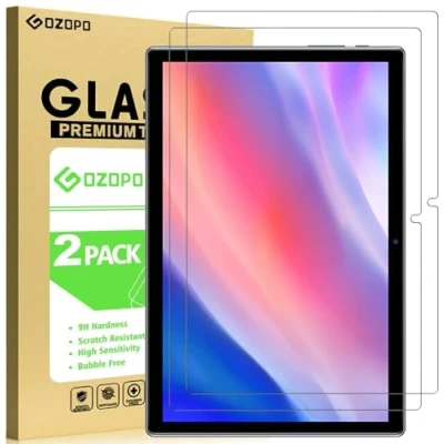 Abbildung von GOZOPO [2 Stück] Schutzfolie für TECLAST P20HD/ P20S Tablet / M40S/ M40 /M40 Pro (10.1 Zoll), Kratzfest Panzer Schutz Glas [Abmessungen: 233 mm x 152 mm]