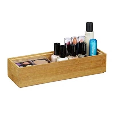 Abbildung von relaxdays Aufbewahrungsbox 2 x Ordnungsbox Bambus