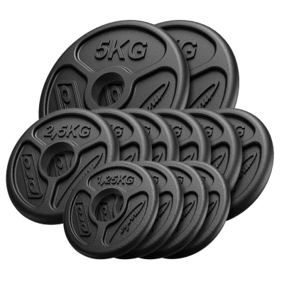 Abbildung von Olympia Guss Hantelscheiben Set Gewichte mit ø51 mm Bohrung 30 kg