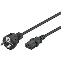 Abbildung von Goobay 96037 Kaltgerätekabel 5m / C13 Kaltgerätebuchse &amp; Netzstecker Schutzkontaktstecker Universelles Monitor Stromkabel Netzkabel Schwarz