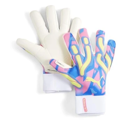 Abbildung von Puma Ultra Ultimate Energy Hybrid Torwarthandschuh, Größe: 11, blue yellow alert luminous pink