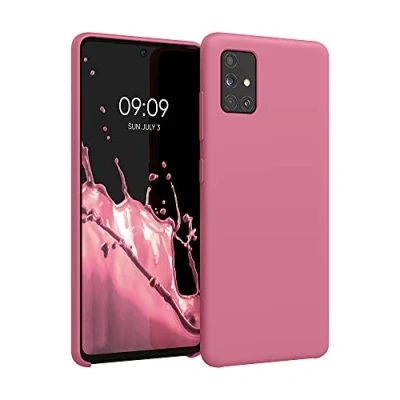 Abbildung von kwmobile Hülle kompatibel mit Samsung Galaxy A51 Silikon Handy Case Handyhülle weiche Oberfläche kabelloses Laden Sweet Candy