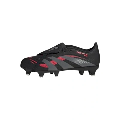 Abbildung von adidas Predator League FOLD Over Tongue Soft Ground Football Boots Kids Fußballschuhe, Core Black/Grey Four/Lucid Red, 32 EU