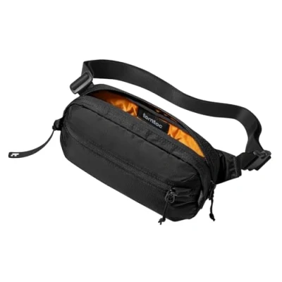 Abbildung von tomtoc 1,5 Liter Sling Bag mit RFID Schutz, Anti Diebstahl Bauchtasche Umhängetasche Schultertasche Crossbody für Herren Damen, Wasserabweisend Leicht Brusttasche Alltag Reise, Schwarz